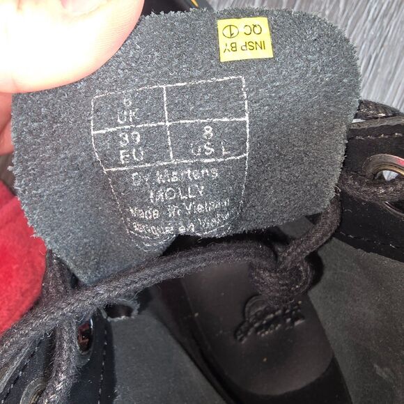 Dr. Martens Molly Platform Combat Boots Leather Women's Size 8 Y2K 90s Gloss - Picture 11 of 14